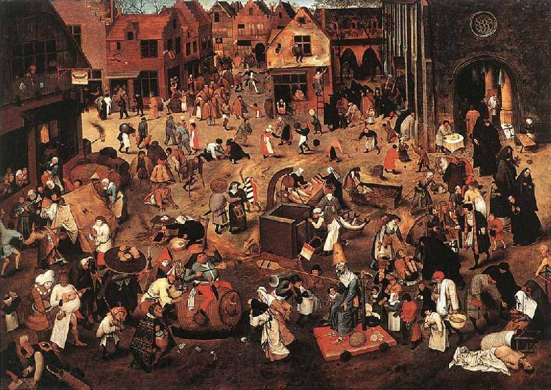 BRUEGHEL, Pieter the Younger Battle of Carnival and Lent f Germany oil painting art